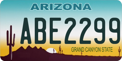 AZ license plate ABE2299