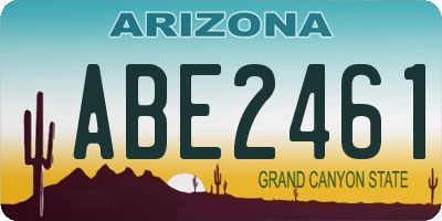 AZ license plate ABE2461