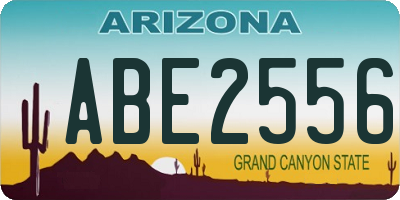 AZ license plate ABE2556