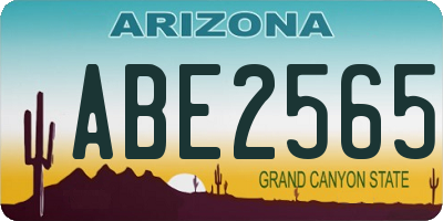 AZ license plate ABE2565