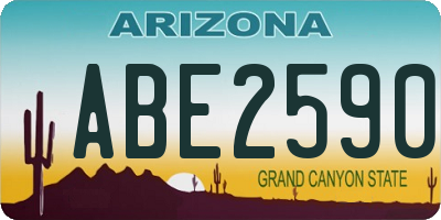 AZ license plate ABE2590