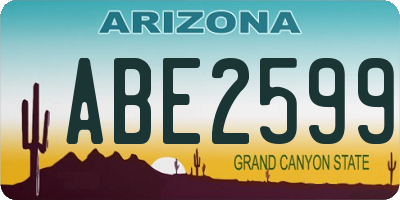 AZ license plate ABE2599