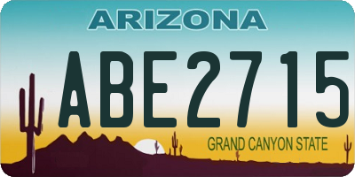 AZ license plate ABE2715