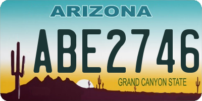AZ license plate ABE2746