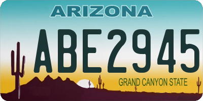 AZ license plate ABE2945