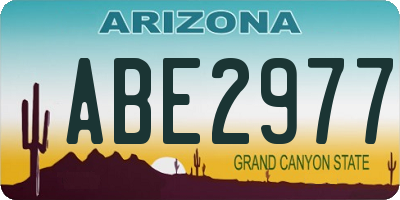 AZ license plate ABE2977