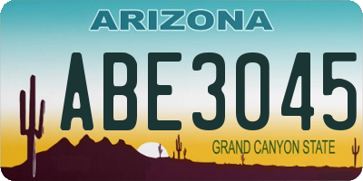 AZ license plate ABE3045