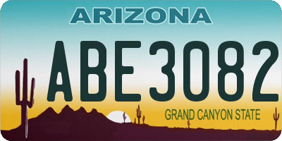 AZ license plate ABE3082