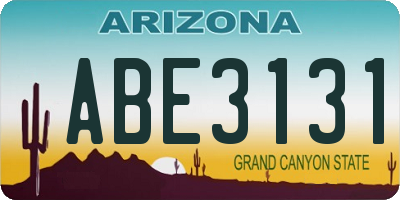 AZ license plate ABE3131