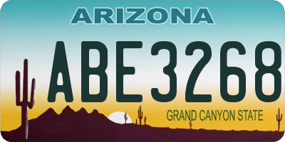 AZ license plate ABE3268