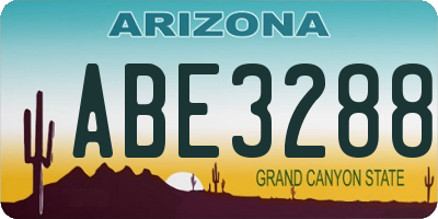 AZ license plate ABE3288