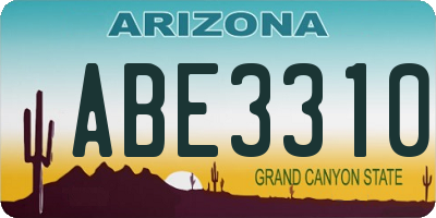 AZ license plate ABE3310