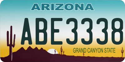 AZ license plate ABE3338