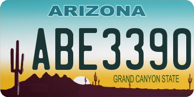 AZ license plate ABE3390