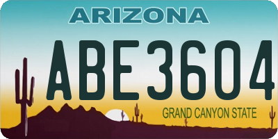 AZ license plate ABE3604