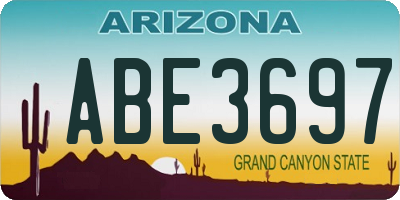 AZ license plate ABE3697