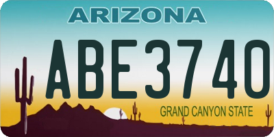AZ license plate ABE3740