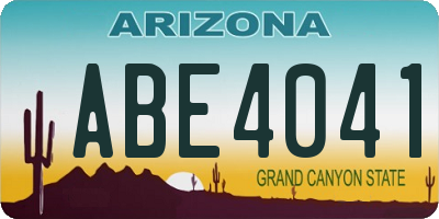 AZ license plate ABE4041