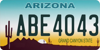 AZ license plate ABE4043