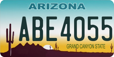 AZ license plate ABE4055