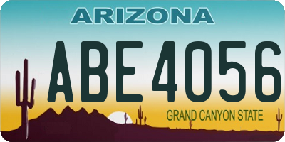 AZ license plate ABE4056