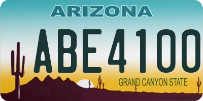 AZ license plate ABE4100