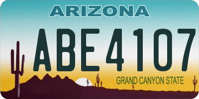 AZ license plate ABE4107