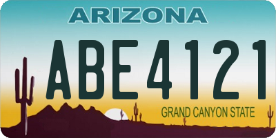 AZ license plate ABE4121