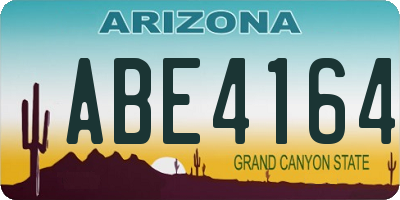 AZ license plate ABE4164