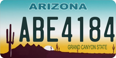 AZ license plate ABE4184