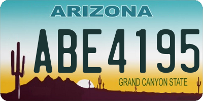 AZ license plate ABE4195