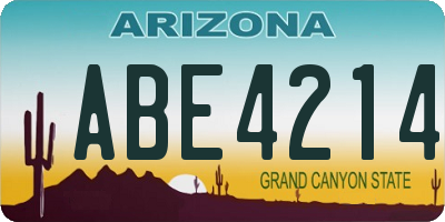 AZ license plate ABE4214