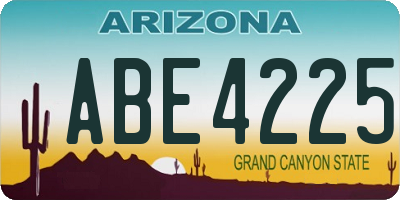 AZ license plate ABE4225