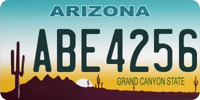 AZ license plate ABE4256