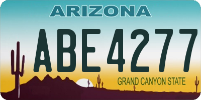 AZ license plate ABE4277