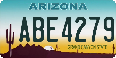 AZ license plate ABE4279
