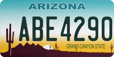 AZ license plate ABE4290