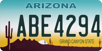 AZ license plate ABE4294