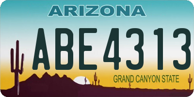 AZ license plate ABE4313