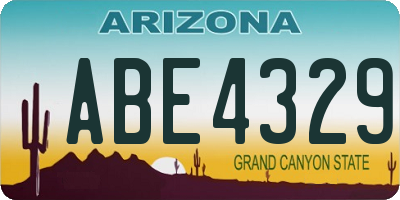 AZ license plate ABE4329
