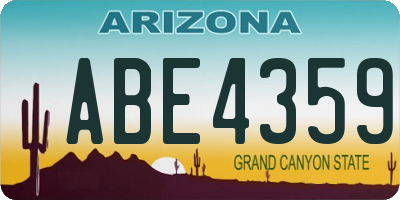 AZ license plate ABE4359