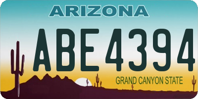 AZ license plate ABE4394