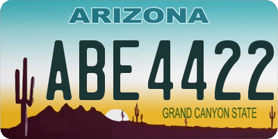 AZ license plate ABE4422