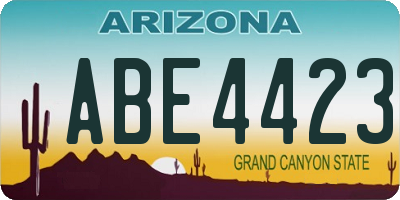 AZ license plate ABE4423