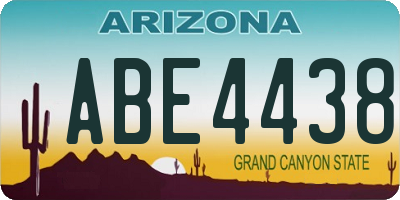 AZ license plate ABE4438