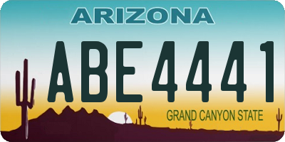 AZ license plate ABE4441