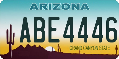AZ license plate ABE4446