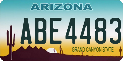 AZ license plate ABE4483