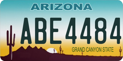 AZ license plate ABE4484