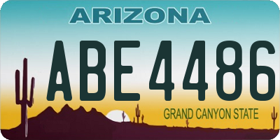 AZ license plate ABE4486